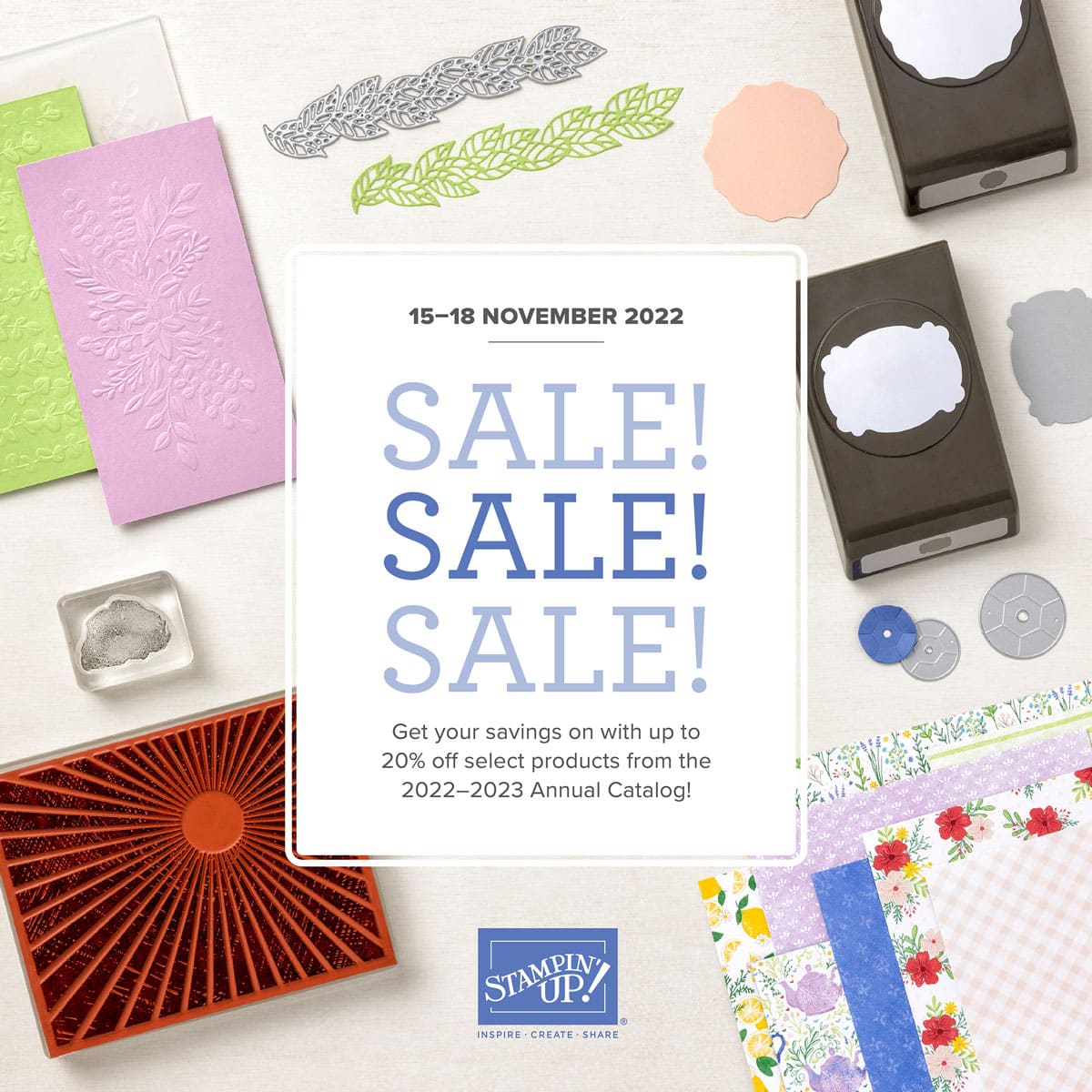 Stampin Up Seasonal Sale Starts Today! Save Big!