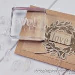 Click for this quick card making hack for how to line up letter stamps straight the easy way!