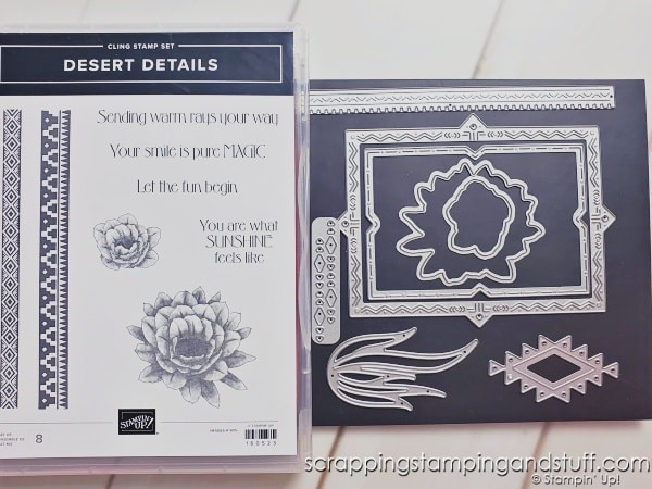 Use these 8 stamping platform techniques and the Stampin Up Desert Details bundle to create beautiful cards with your Stamparatus, MISTI or other stamp positioner