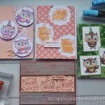 4 simple card layouts and 4 quick ways to color outline stamps! Take a look at these card ideas featuring the Stampin Up Adorable Owls stamp set!