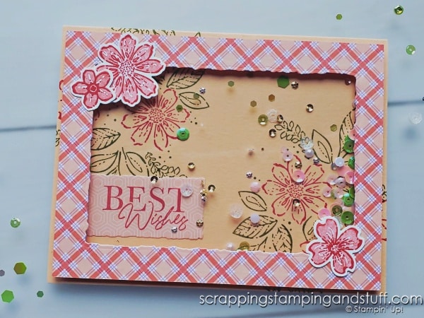 Click to see how to make a shaker card in 4 simple steps! Shaker cards look complicated but they are quick and easy to create!