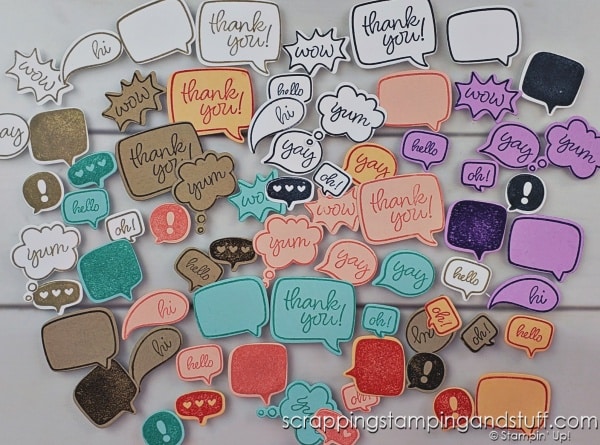 Take a look at my best kept secret in my craft room - my sentiment tag box - and see how I updated it with the new Stampin Up Conversation Bubbles bundle!