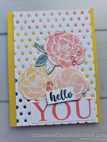 Click for 3 simple techniques to use on your card projects and ideas for new Online Exclusive products including Stampin Up Irresistible Blooms!