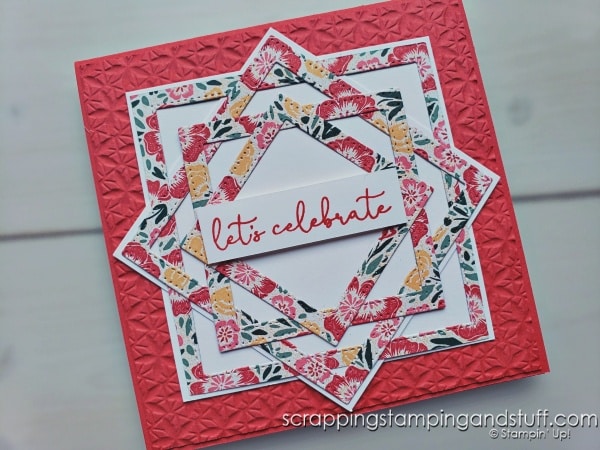 Click for creative ways to use squares dies in ways you've never imagined before! Includes several card templates including one for a gorgeous quilt card!