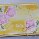 Click to learn how to do watercolor resist - a simple yet stunning card making technique. Begin by heat embossing and apply watercolor over top. Stampin Up Growth Takes Time and Irresistible Blooms.