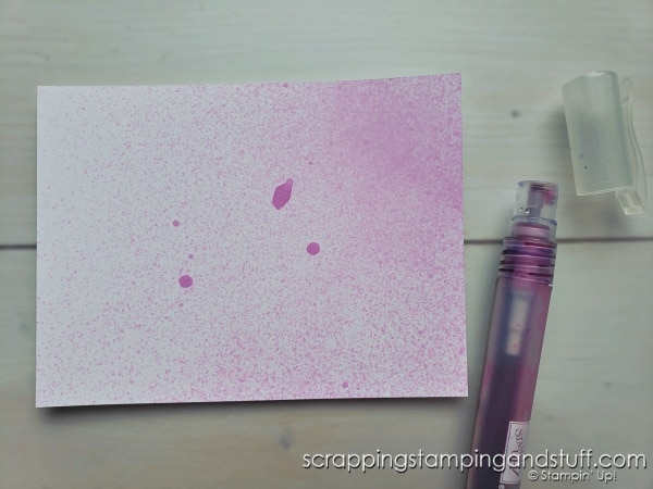 Click here to learn how to use spritzers for card making with 10 different technique ideas! Create unique backgrounds and try neat techniques.