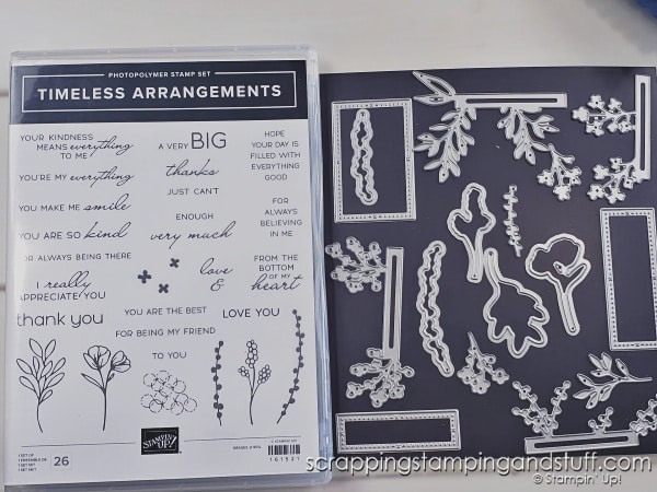 Click to see a new use for the dies in your stamping collection! Have you ever thought to use them for this?! See sample cards with the Stampin Up Timeless Arrangements bundle.