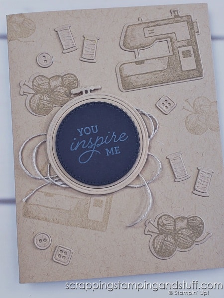 Click to see how to create chalkboard-inspired cards using black cardstock and white ink. Samples feature the Stampin Up Crafting With You bundle.