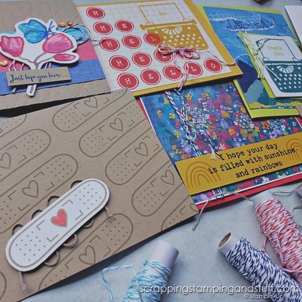 Stampin Up Just My Type & 7 Ways To Use Twine!