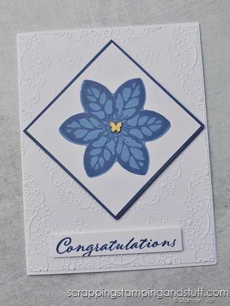 Click for ideas for saving time and effort when mass producing cards! We'll create 8 cards in 30 minutes with the Stampin Up Enchanted Butterfly stamp set!