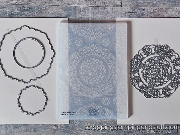 Take a look at this simple scoring technique which allows you to create stunning cards simply. Take a look at sample cards using Stampin Up Courage & Faith.