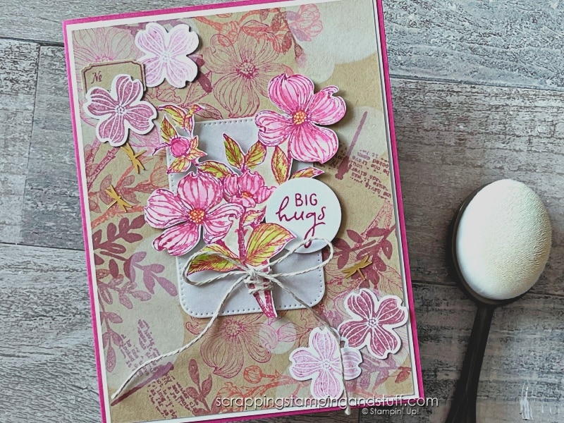 Click for simple instructions and video tutorial for using the bokeh technique for card making to create simple yet stunning cards! Samples feature Stampin Up Detailed Dogwood.