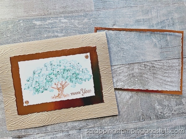 Click for 5 paper-saving tricks to save you money on your card making supplies! Adorable card samples feature the Stampin Up Bird's Eye View stamp set.