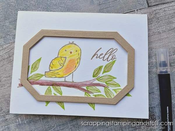 Click for 5 paper-saving tricks to save you money on your card making supplies! Adorable card samples feature the Stampin Up Bird's Eye View stamp set.