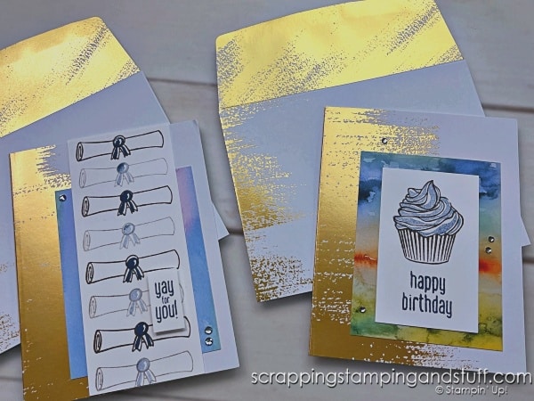 Click for beginner card making ideas - let's make some simple cards! Quick and easy projects anyone can create with Stampin Up Latte Love, Pocket Thoughts and Round We Go stamps.