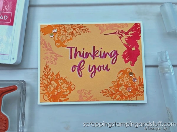 Click here to see six more beginner card making techniques that anyone can do! Cards feature the Stampin Up Thoughtful Expressions and Softly Said stamp sets.