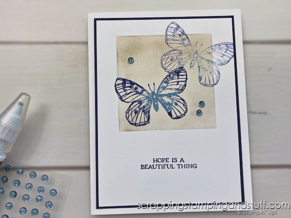 Click for a tutorial showing six simple card making techniques, perfect for beginning stampers! Featuring the Stampin Up