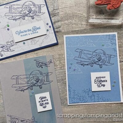 Click for 3 ideas for quick and easy card recipes you can use to make simple cards in minutes! Featuring Stampin Up Adventurous Sky