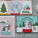 See a new and EASIER way to make shaker cards here! Featuring Stampin Up Snowy Wonder.