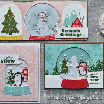 Shaker Cards Made Simply With Stampin Up Snowy Wonder