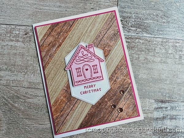 Use those paper scraps! Click for 4 paper scrap card ideas to make today! Samples feature Stampin Up Humble Home.