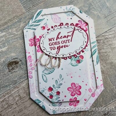 Try this gorgeous embossing technique today! Use the Stampin Up Botanical Beauty stamp, blending brushes with multiple colors of ink, and clear embossing powder for gorgeous results!