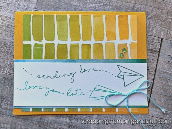 Do you struggle with measuring? Click to see card making hacks to help! Don't stress about measuring any longer! Stampin Up Flying By stamp set