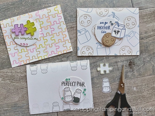 Do you ever find a stamp set that you wish came with coordinating dies but it doesn't? Grab those scissors and cut! Click for tips on fussy cutting and the Stampin Up Perfect Pairs stamp set.