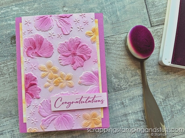 Click for 8 techniques you can use with flower stamps and dies, or any other supplies! Featuring Stampin Up Happy Hibiscus