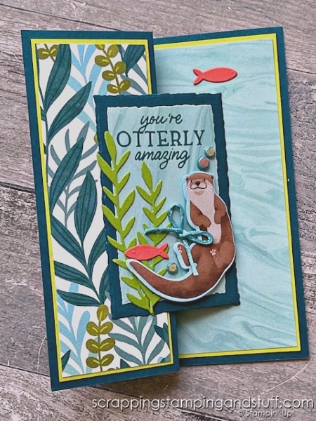 Stampin Up Otterly Amazing Fun Fold Card Idea