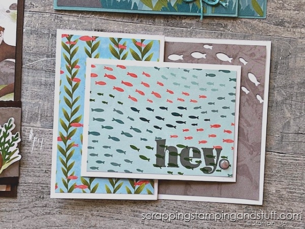 Stampin Up Otterly Amazing Fun Fold Card Idea