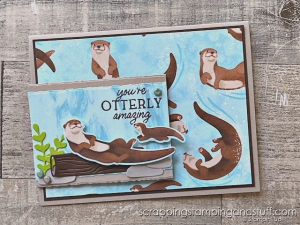 Stampin Up Otterly Amazing Fun Fold Card Idea