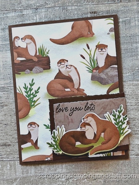 Stampin Up Otterly Amazing Fun Fold Card Idea