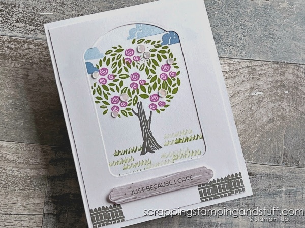 Make 2 cards for 1! Click for this handy trick to do die cutting for one card, but make 2 cards from it!